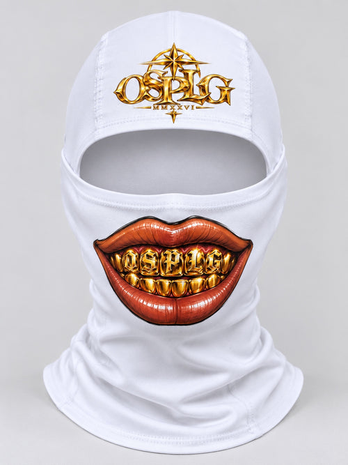 Cagoule BIG MOUTH OSPLG blanche – coloris Or avec logo doré